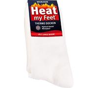 BRUBAKER 2 paires de chaussettes thermiques Heat my Feet unisexes Beige taille 47-50