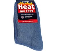 BRUBAKER 2 paires de chaussettes thermiques unisexes bleu taille 43-46