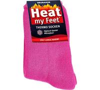 BRUBAKER 2 paires de chaussettes thermiques unisexes Heat my Feet Rose taille 39-42