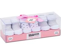 BRUBAKER 3 paires de chaussettes pour bébés 0-12 mois - en emballage cadeau