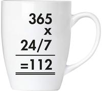 BRUBAKER - 365 x 24/7 = 112 pompiers - Tasse à café en céramique - 300 ml - Tasse à café