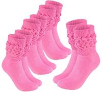Chaussettes BRUBAKER Slouch - Chaussettes de sport pour femmes, rose, taille 39-42, 4 paires