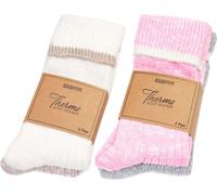BRUBAKER 4 paires de chaussettes pour femmes - Très douces, confortables, moelleuses et respirantes - Chaussettes de bottes premium pour femmes - Chaussettes d'hiver, taille 35-38