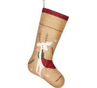 BRUBAKER 52 cm Chaussette de Noël à remplir et à suspendre - Renne festif - grande chaussette de Saint-Nicolas, 1 pièce