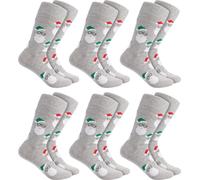 BRUBAKER 6 paires de chaussettes de Noël pour femmes et hommes - Chaussettes amusantes de Noël, oursons de Père Noël, taille 35-40
