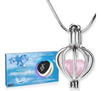 BRUBAKER Ange gardien perle de voeu - Collier avec pendentif + coquillage avec perle véritable comme set cadeau de bijoux