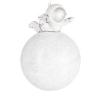 BRUBAKER Astronaute sur la lune Boule de Noël en verre - peinte à la main - Alunissage Décorations de Noël pour les fans de l'espace - Figurines Drôles