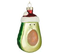 BRUBAKER Avocat de Noël - Boule de Noël en Verre Peinte à la Main - Avocat Joyeux avec Bonnet de Noël 11 cm - Décoration d'arbre de Noël Soufflée à la Bouche - Figure Drôle Pendentif Déco