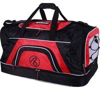 BRUBAKER 'Big Base' sac de sport XXL 90 L avec grand compartiment humide en fond de sac + compartiment à chaussures , noir/rouge