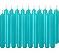 BRUBAKER Bougies d'anniversaire 9,5 cm - Petites bougies pointues pour anniversaire - Bougies décoratives de fête - Bougies bâton Bougies chandelier, Turquoise, 100 bougies