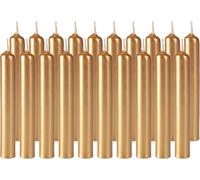 BRUBAKER Bougies d'anniversaire 9,5 cm - Petites bougies pointues pour anniversaire - Bougies décoratives de fête - Bougies bâton Bougies chandelier, or, 20 bougies