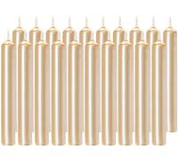 BRUBAKER Bougies d'anniversaire 9,5 cm - Petites bougies pointues pour anniversaire - Bougies décoratives de fête - Bougies sur tige Bougies chandelier, or pâle, 100 bougies