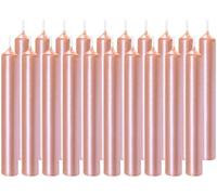 BRUBAKER Bougies d'anniversaire 9,5 cm - Petites bougies pointues pour anniversaire - Bougies décoratives de fête - Bougies à tige Bougies chandelier, or rose, 20 bougies