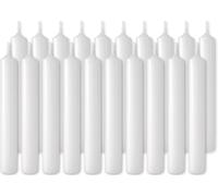 BRUBAKER Bougies d'anniversaire 9,5 cm - Petites bougies pointues pour anniversaire - Bougies décoratives de fête - Bougies bâton Bougies chandelier, blanc, 20 bougies
