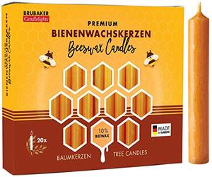 BRUBAKER Bougies de Noël en Cire d'abeille 10% - Lot de 100