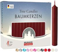 BRUBAKER Bougies de Noël en Cire - Idéales pour Sapin & Pyramide de Noël