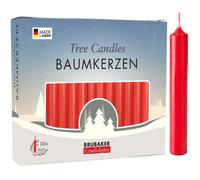 BRUBAKER - Bougies de Noël en Cire - Lot de 100 - Idéales pour Sapin & Pyramide de Noël - Ø 1,25 cm - Rouge