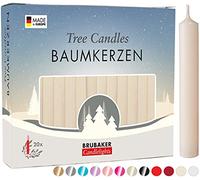 BRUBAKER - Bougies de Noël en Cire - Lot de 200 - Idéales pour Sapin & Pyramide de Noël - Ø 1,25 cm - Champagne