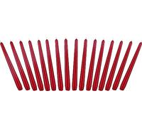 BRUBAKER Bougies Pointues 24 cm pour Bougeoirs et Chandeliers - 16 pièces - Longues Bougies Décoratives Anti-Goutte à Longue Durée de Combustion - Set de Bougies Rouge Foncé