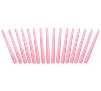 BRUBAKER Bougies Pointues 24 cm pour Bougeoirs et Chandeliers - 16 pièces - Longues Bougies Décoratives Anti-Goutte à Longue Durée de Combustion - Set de Bougies Rose