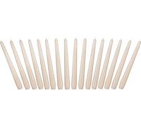 BRUBAKER Bougies Pointues 24 cm pour Bougeoirs et Chandeliers - 16 pièces - Longues Bougies Décoratives Anti-Goutte à Longue Durée de Combustion - Set de Bougies Champagne