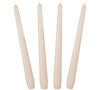BRUBAKER Bougies Pointues 24 cm pour Bougeoirs et Chandeliers - 4 pièces - Longues Bougies Décoratives Anti-Goutte à Longue Durée de Combustion - Set de Bougies Champagne