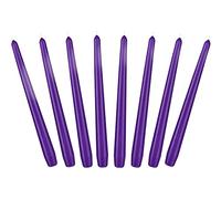 BRUBAKER Bougies Pointues 24 cm pour Chandeliers - 8 pièces - Décoratives Anti-Goutte à Longue Durée de Combustion - Set Violet