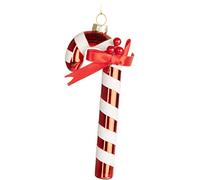 BRUBAKER Boule de Noël en Verre - Travail Manuel Beaucoup de Motifs Amusants - Décorations de Noël - Personnages Drôle Pendentifs - Canne à Sucre Rouge et Blanche