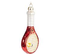 BRUBAKER Boule de Noël en Verre - Travail Manuel Beaucoup de Motifs Amusants - Décorations de Noël - Personnages Drôle Pendentifs - Raquette de Tennis