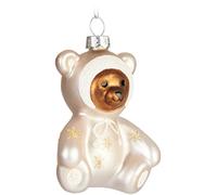 BRUBAKER Boule de Noël en Verre - Travail Manuel Beaucoup de Motifs Amusants - Décorations de Noël - Personnages Drôle Pendentifs - Ours en Peluche bébé
