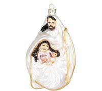 BRUBAKER Boule de Noël en Verre - Travail Manuel Beaucoup de Motifs Amusants - Décorations de Noël - Personnages Drôle Pendentifs - Marie et Jésus