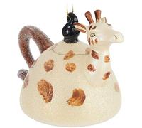 BRUBAKER Boule de Noël en Verre - Travail Manuel Beaucoup de Motifs Amusants - Décorations de Noël - Personnages Drôle Pendentifs - Girafe Théière