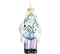 BRUBAKER Boule de Noël en Verre - Travail Manuel Beaucoup de Motifs Amusants - Décorations de Noël - Personnages Drôle Pendentifs - Dr. Père Noël