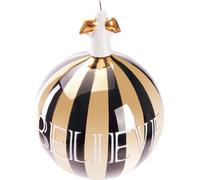 BRUBAKER Boule de Noël Premium Believe Or Noir - 10 cm Boule d'arbre en verre avec figure d'ange en porcelaine