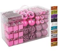 BRUBAKER - Boules de Noël & Pointe de Sapin - 101 Pièces/Coffret XXL - Décoration Arbre de Noël - Rose