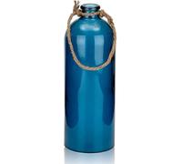 BRUBAKER Bouteille lumineuse avec 12 étoiles LED à suspendre 13,5 x 40,8 cm Bleu