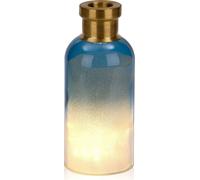 BRUBAKER Bouteille lumineuse "Magie" avec 10 LED étoiles 23 cm de hauteur bleu / laiton
