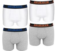 Brubaker Boxers Hommes Rétro - Lot de 4 boxers rétro - Hipster Boxer avec ceinture élastique Confortable et respirant sans ouverture - Sous-vêtements pour hommes en coton et Lycra®