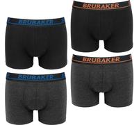 Brubaker Boxers Hommes Rétro - Lot de 4 boxers rétro - Hipster Boxer avec ceinture élastique Confortable et respirant sans ouverture - Sous-vêtements pour hommes en coton et Lycra®
