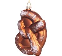 BRUBAKER Bretzel - Boule de Noël en verre peinte à la main - Décorations de Noël Figurines amusantes Pendentif Déco Boule d'arbre - 13 cm