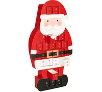 BRUBAKER Calendrier de l’Avent à remplir 2025 - Père Noël avec 24 cases - DIY calendrier de Noël en carton rouge 46 cm
