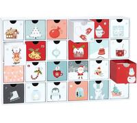 BRUBAKER Calendrier de l'Avent à Remplir - Doux Noël - Calendrier de Noël DIY avec 24 Portes pour des Bons d'Achat, des Friandises et autres Surprises - 39 cm en Carton