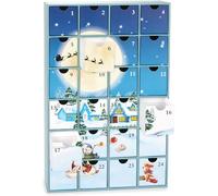 BRUBAKER Calendrier de l'Avent à Remplir - Village de Noël sous la Neige - Calendrier de Noël DIY avec 24 Portes pour Bons d'Achat, Friandises et autres Surprises - 39 cm en Carton