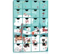 BRUBAKER Calendrier de l'Avent pour chats et amoureux des chats à remplir - Calendrier de Noël DIY pour friandises, snacks, bonbons ou autres surprises - Calendrier pour animaux domestiques avec 24 po