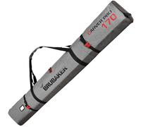 BRUBAKER 'Carver Performance' - Housse à Skis rembourrée pour 1 Paire de Skis + bâtons - 170 cm - Noir/Gris chiné