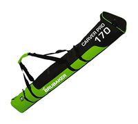 BRUBAKER 'Carver Pro 2.0' - Nouvelles Couleurs - Housse à Skis rembourrée pour 1 Paire de Skis et Bâtons - 170 cm - Vert/Noir