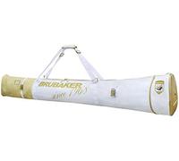 BRUBAKER 'Carver Pro Saint-Moritz' - Housse à Skis rembourrée - pour 1 Paire de Skis & bâtons - 170 cm - Blanc/Doré