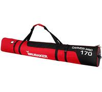 BRUBAKER 'CarverPro XP' - Housse à Skis rembourrée - pour 1 Paire de Skis + Bâtons - 170 cm - Noir/Rouge