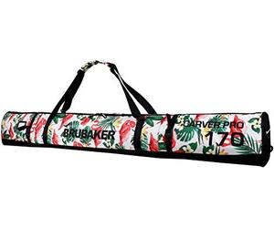 BRUBAKER 'CarverSpotlight' - Housse à Skis rembourrée - pour 1 Paire de Skis + Bâtons - 170 cm - Flamants