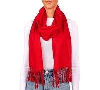 BRUBAKER Cashmirillo Écharpe - 30/40 x 200 cm Long Légèrement chaud et douillet - Automne et hiver écharpe douillette - Stola foulard avec franges pour femmes et hommes - Couleurs